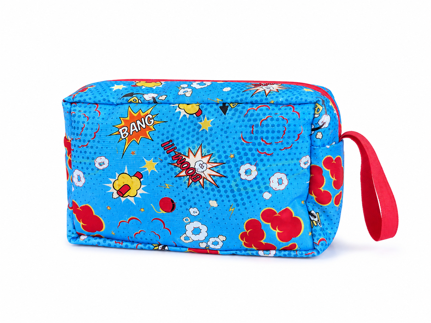 Kids Medicine Pouch – Comic T Blue  | Travel Medicine Organizer