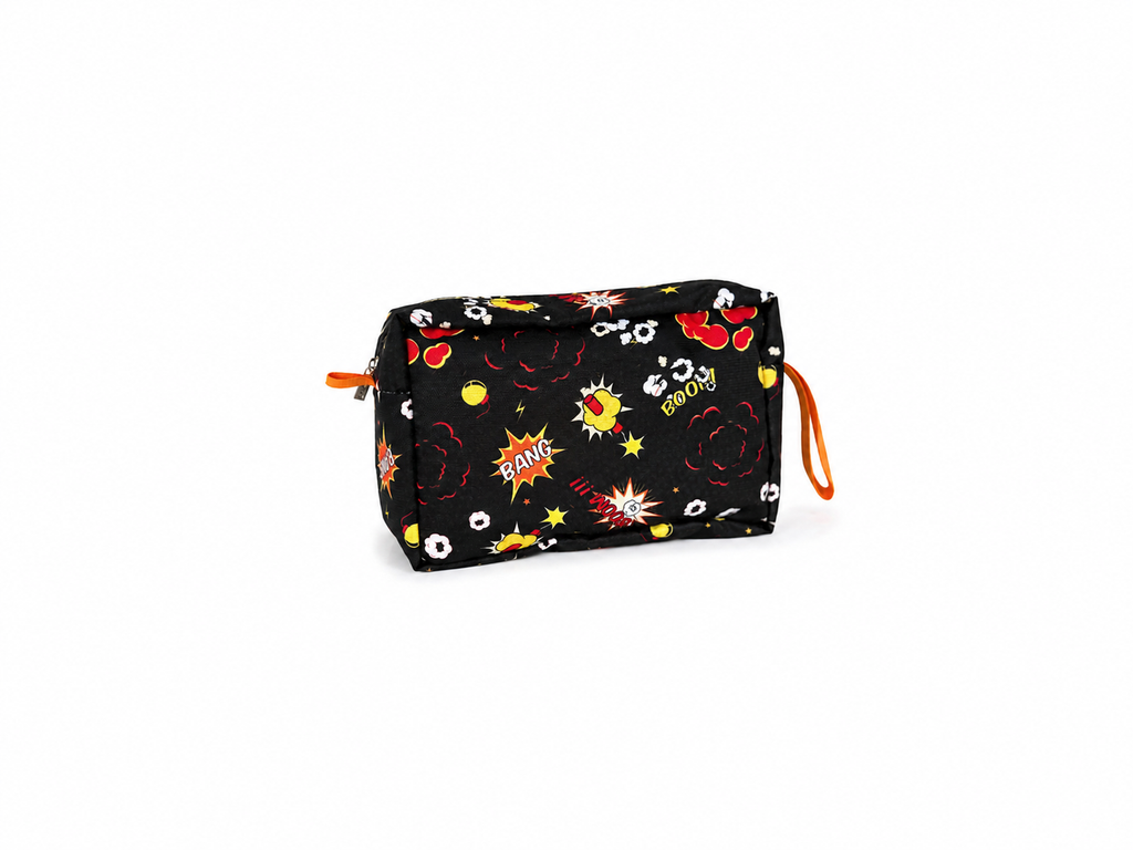 Kids Medicine Pouch – Comic Black | Travel Medicine Organizer