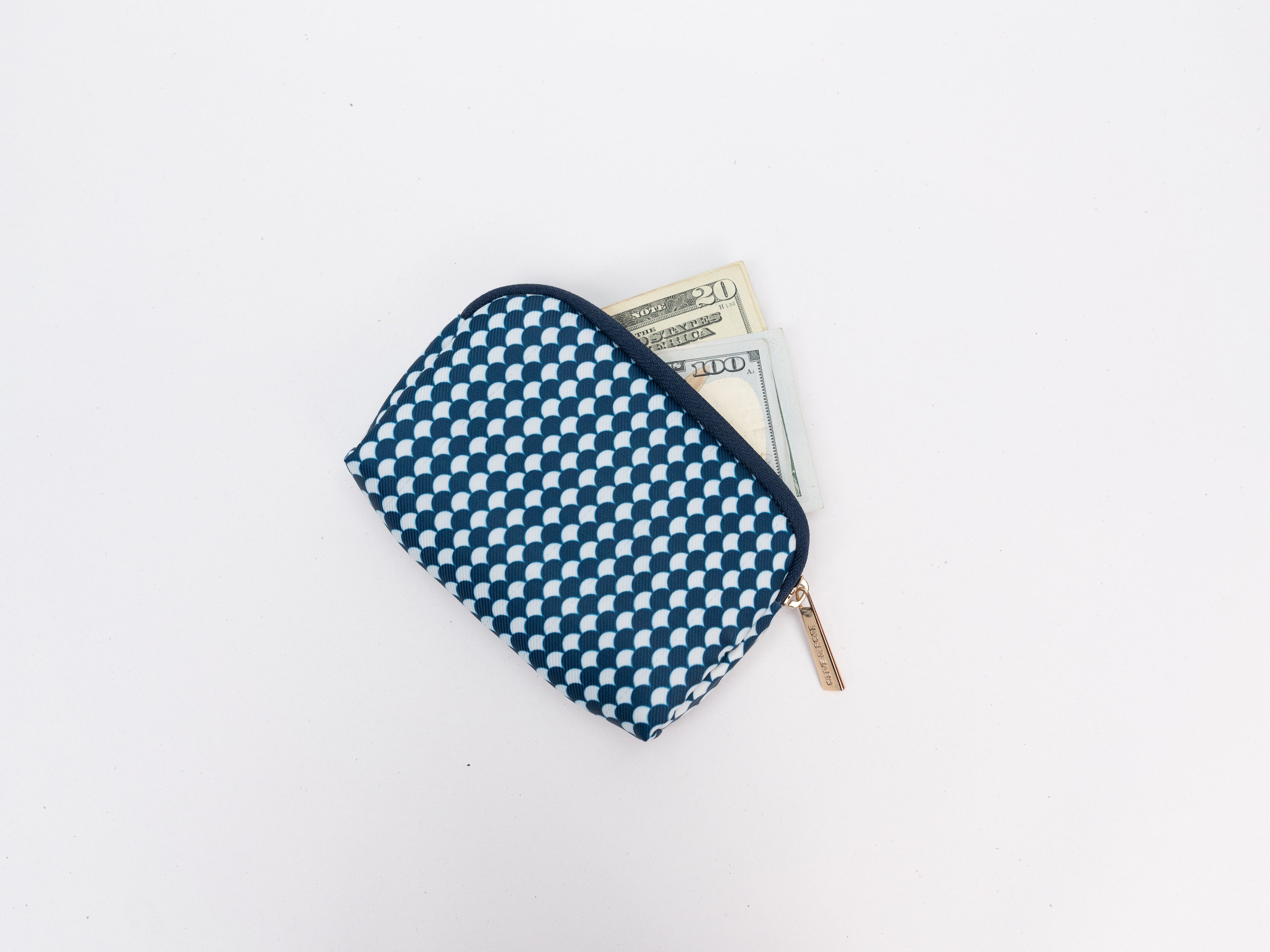 Optic print mini zip pouch by Olive & Rose
