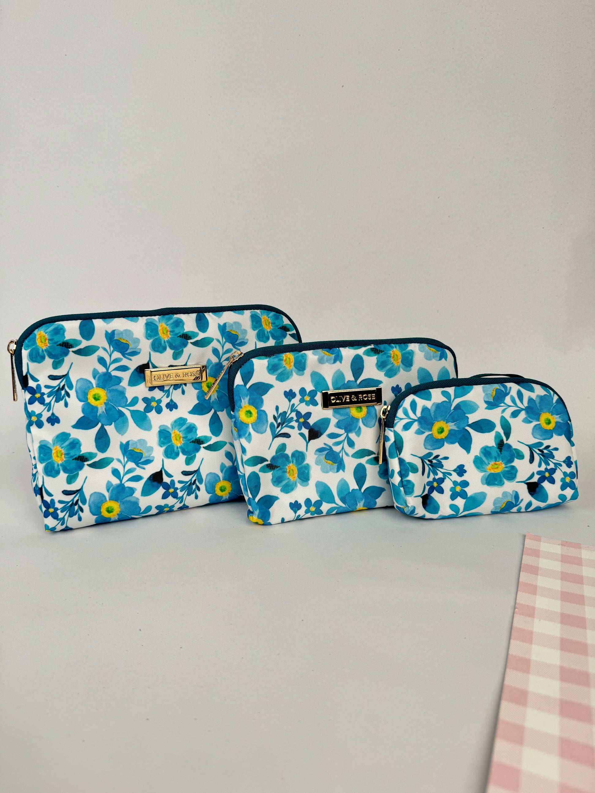 Pouch Set-Blue Floral