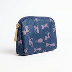Olive & Rose Catsby cat print mini pouch, small zip pouch