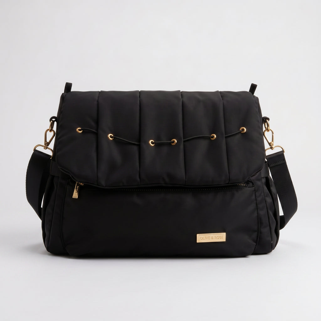 NEST Black Diaper Bag :: NOTE :: PRE BOOKING OPEN  - Bag will be dispatched only after 12 Working days