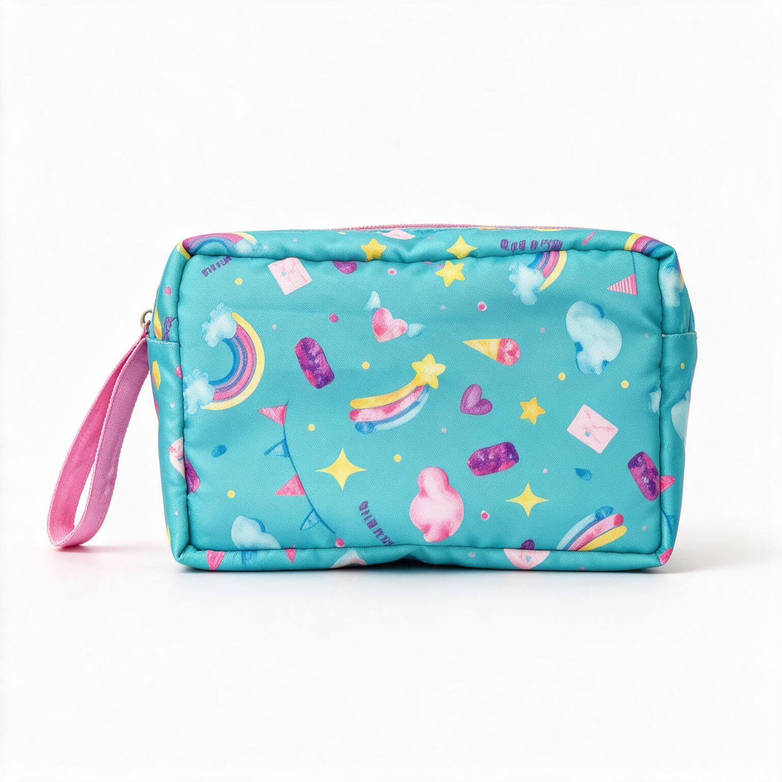 Kids Medicine Pouch – Rainbow Bluish Green | Travel Medicine Organizer